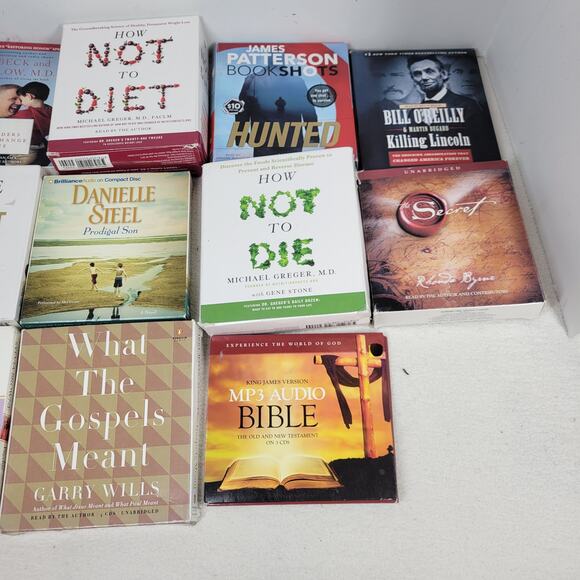 Audio Books Lot CD CDs How Not To Diet Sylvia Brown Bible Bill O Reilly History - Picture 2 of 6